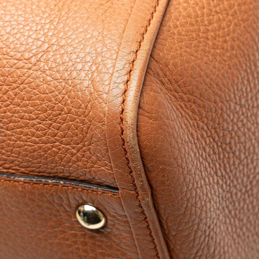 Pre Loved gucci Medium Leather Soho Cellarius Tote Women Brown Tote Bags - Picture 8 of 8